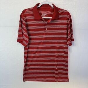 Nike Golf Tour Performance Dri-Fit Short Sleeve Polo Shirt Men's Large Red/White